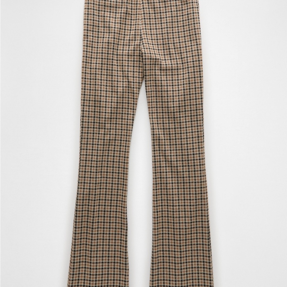 American eagle stretch knit pull – on herringbone pant, brown/tan, XL